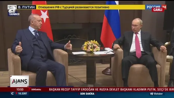 Cumhurbaşkanı Erdoğan ve Rusya Devlet Başkanı Putin Soçi'de bir araya geldi