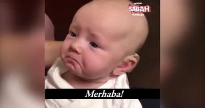 Annesinin sesini ilk kez duyan bebeğin inanılmaz tepkileri izleyenleri ağlattı