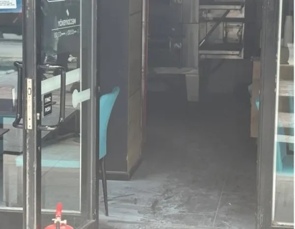 Pizzacı yangın görüntüsü