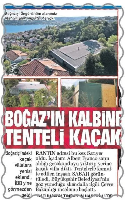 Son dakika | Boğaz’daki kaçak villa skandalında yeni gelişme: Bakanlık uyardı İBB görmezden geldi