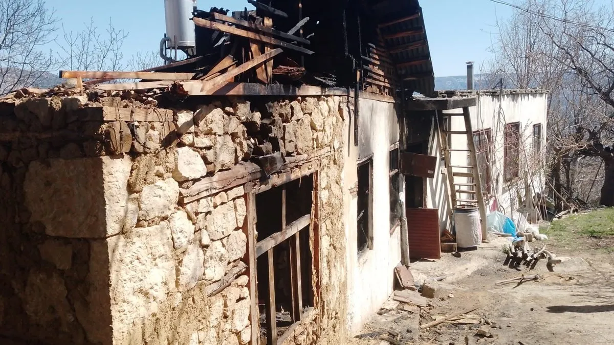 Karaman'da ev alev topuna döndü! 1 ölü yaralı