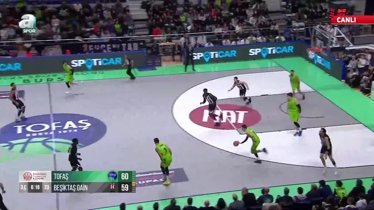 TOFAŞ 70-77 Beşiktaş GAİN (3. Periyot Sonucu)