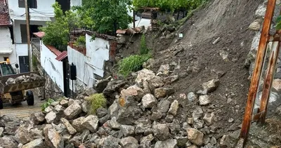 Amasya’da istinat duvarı çöktü!