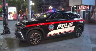Polis aracı olarak kullanılan TOGG Kızılay Meydanında görevde | Video
