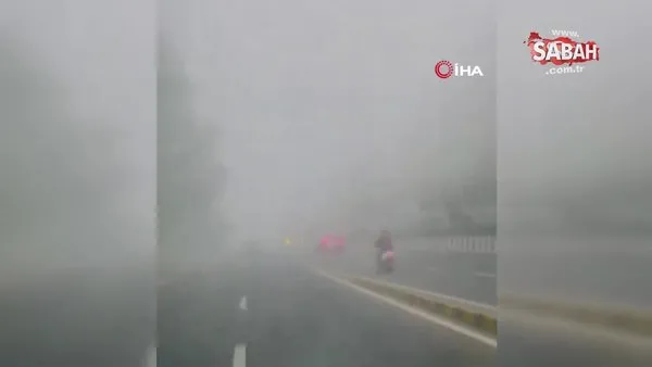 Hindistan'da yoğun sis: 110 uçuş ertelendi | Video