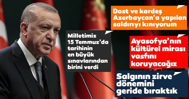 Başkan Erdoğan Kabine Toplantısı’nın ardından açıklamalar! Türkiye bu konuda dünyaya örnek bir başarı ortaya koymuştur