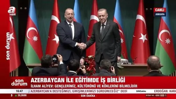 Başkan Erdoğan ve Aliyev'den ortak basın toplantısında önemli açıklamalar | Video
