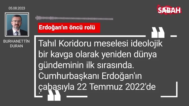Burhanettin Duran | Erdoğan'ın öncü rolü