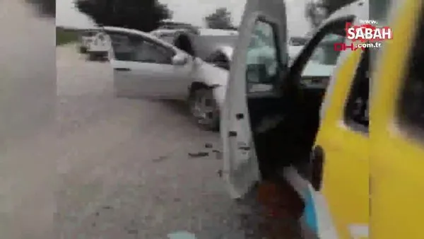 Kargo aracıyla, otomobil kafa kafaya çarpıştı: 2 yaralı | Video