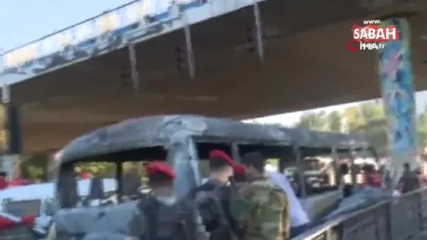 Şam’da askeri personeli taşıyan otobüsün geçişi sırasında patlama: 13 ölü | Video