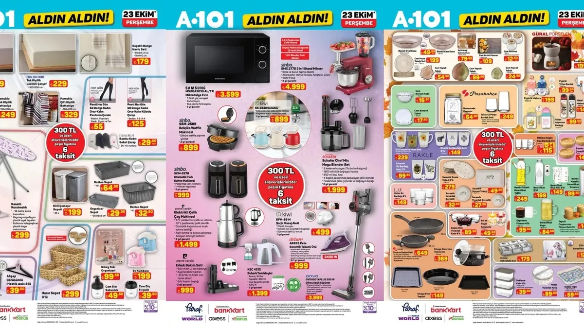 A101 AKTÜEL ÜRÜNLER BUGÜN SATIŞTA!💥23 Ekim A101 aktüel ürünler: Ütü masası, buzdolabı, çay makinesi...