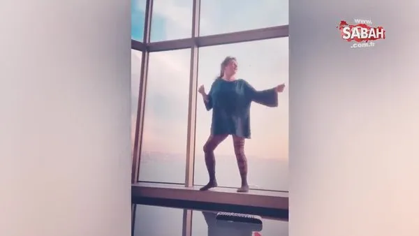 Esra Dermancıoğlu'nun külotlu çoraplı dansı olay oldu | Video