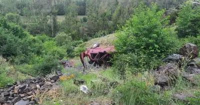 Gümüşhane’de uçuruma yuvarlanan sürücü hayatını kaybetti #gumushane