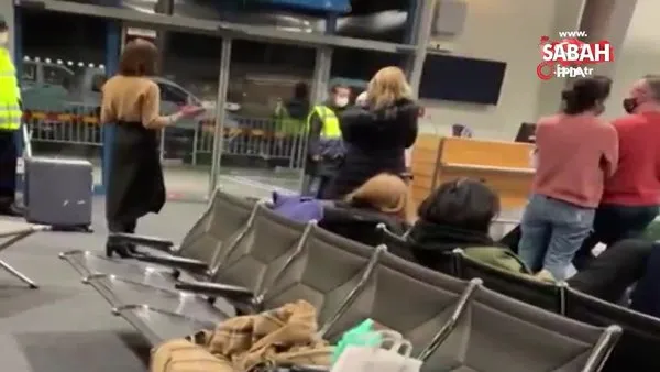 Almanya, İngiltere'ye uçuşları durdurdu, yolcular havalimanında bekledi | Video
