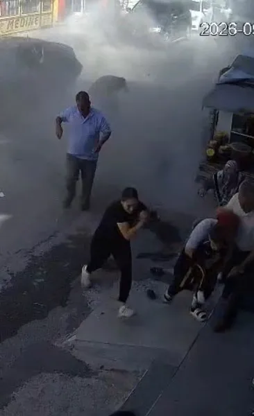 Konya’da iş yerinde patlama: Kameraya anbean yansıdı!