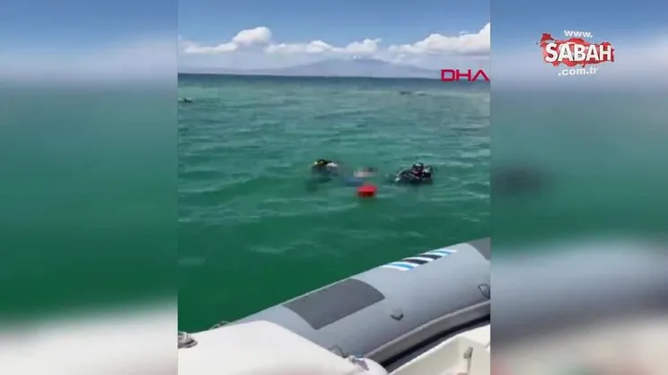 Van Gölü'nde akıntıya kapılan 2 arkadaş boğuldu | Video