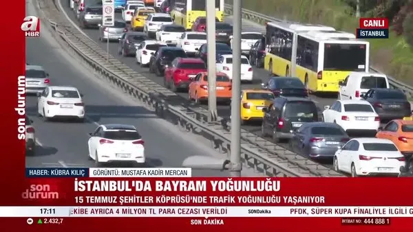 İstanbul’da bayram yoğunluğu: Trafik kilitlendi vatandaş sahile akın etti!