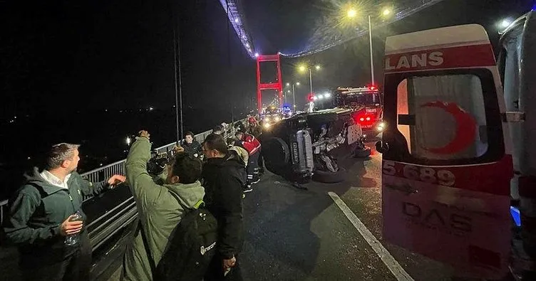 Fatih Sultan Mehmet köprüsündeki kazanın güvenlik kamerası görüntüleri