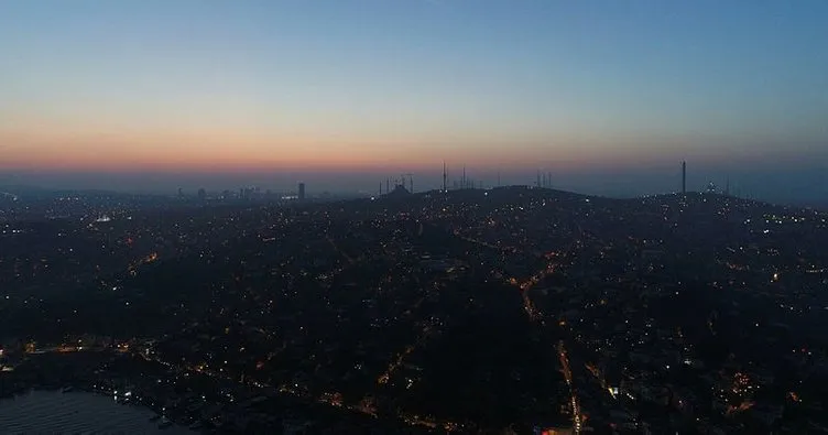 Drone ile çekilen İstanbul’da gün doğumu