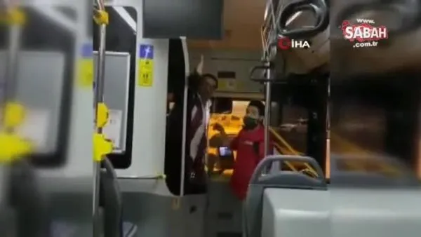 Özel Halk Otobüsünde şoför ve yolcu arasında çıkan tartışma cep telefonu kamerasına yansıdı | Video