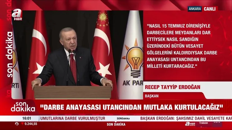 Başkan Erdoğan'dan yeni anayasa mesajı: