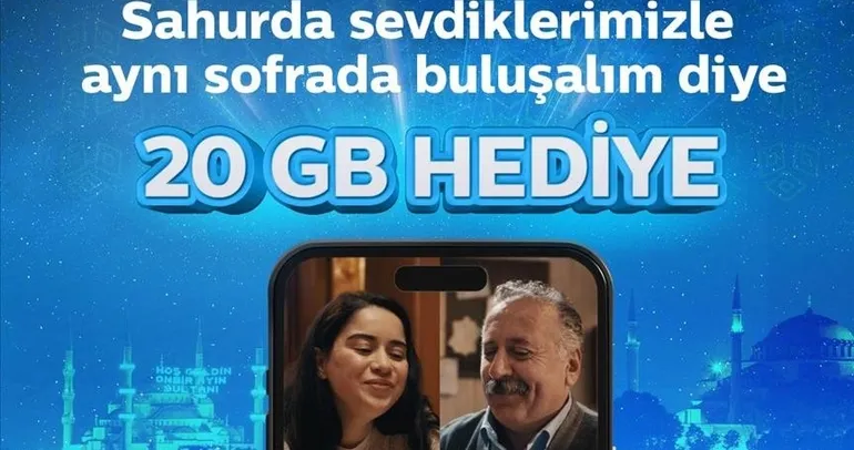 Ramazan ayına özel 20 GB hediye etti