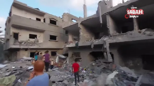 İsrail’in Gazze’de hedef aldığı bina, saldırı sonrası görüntülendi | Video
