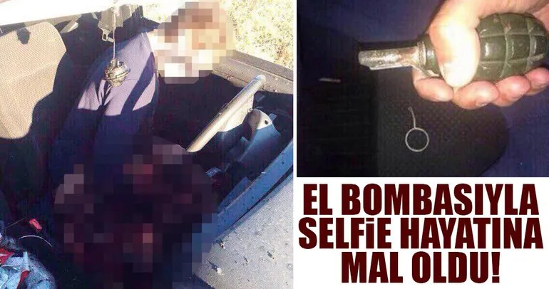El bombasıyla selfie hayatına mal oldu