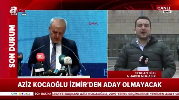 Aziz Kocaoğlu İzmir'den aday olmayacak