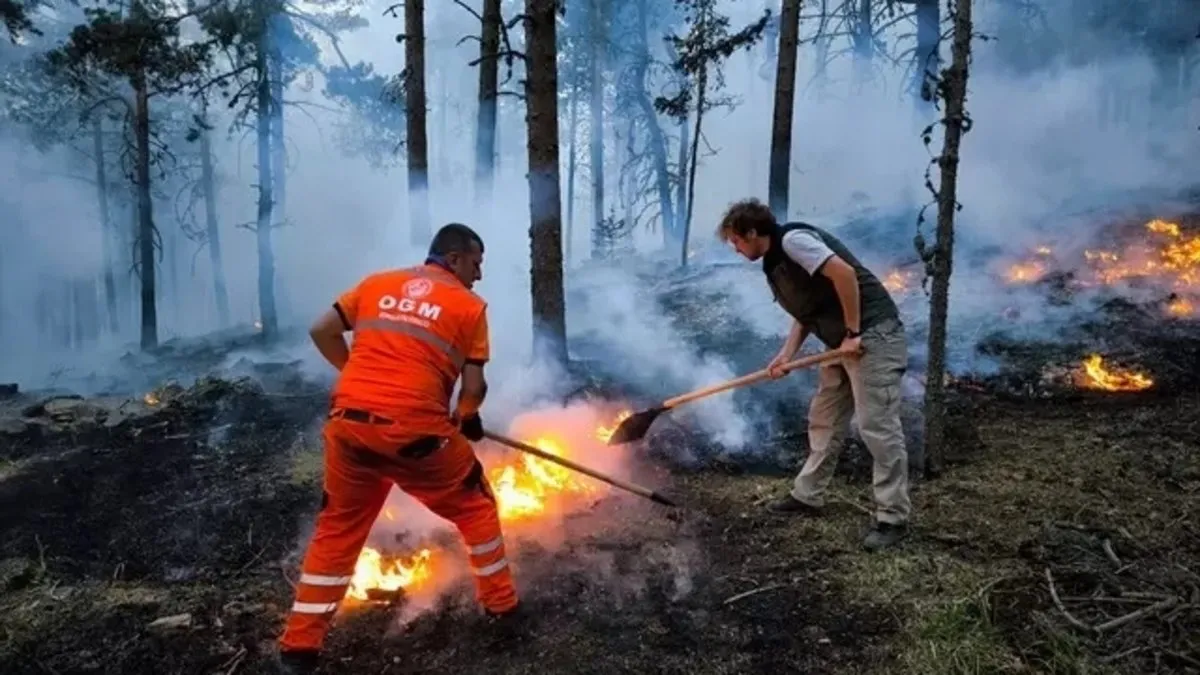İzmir’de orman yangını! Ekipler seferber oldu İzmir’de orman yangını! Ekipler seferber oldu
