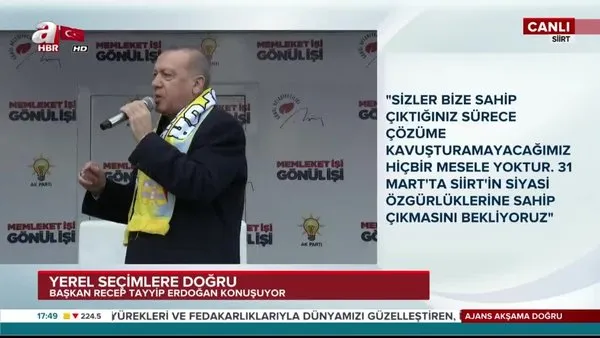 Cumhurbaşkanı Erdoğan, o şiiri Siirt'te yine vatandaşlarla beraber böyle okudu!