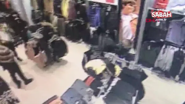 Esenyurt'ta elbise deneyen müşterinin parasını çalan şüpheli kamerada | Video