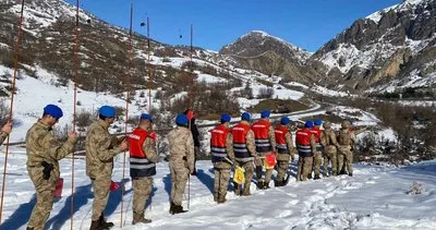 Tunceli’de, jandarmaya çığda arama kurtarma eğitimi #tunceli
