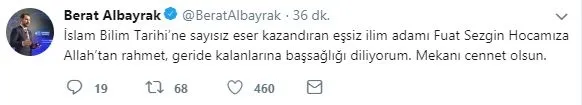 Cumhurbaşkanı Erdoğan'dan Prof. Dr. Sezgin için başsağlığı mesajı - 3