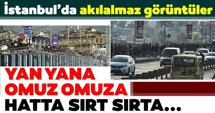 Son dakika haberi | İstanbul’da akılalmaz görüntüler: Yan yana, omuz omuza, hatta sırt sırta...