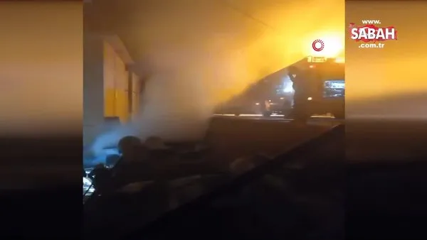 Ankara’da gece saatlerinde korkutan yangın | Video