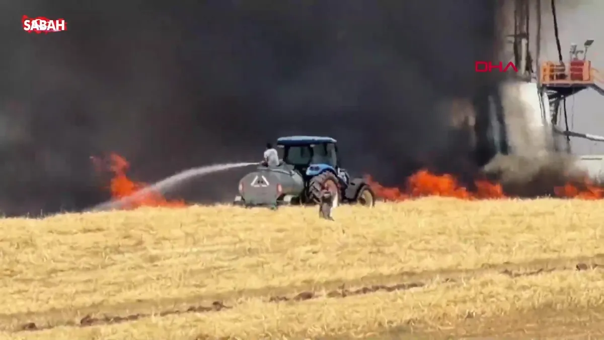Diyarbakır’da facianın eşiğinden dönüldü: Tarlada çıkan yangın, petrol sahasına doğru ilerledi | Video videosunu izle Diyarbakır’da facianın eşiğinden dönüldü: Tarlada çıkan yangın, petrol sahasına doğru ilerledi | Video videosunu izle