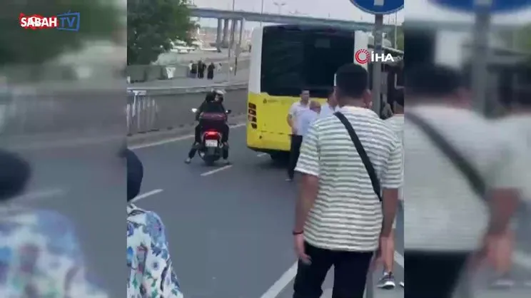 Eyüpsultan’da İETT şoförü otobüsü yolcuların üzerine sürdü | Video