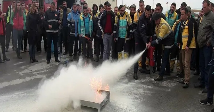 Kayseri’de Kocasinan personeline yangın tatbikatı