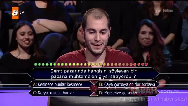 Cevabı duyunca şaşıracaksınız! Kim Milyoner Olmak İster 833. bölüm soru ve cevapları
