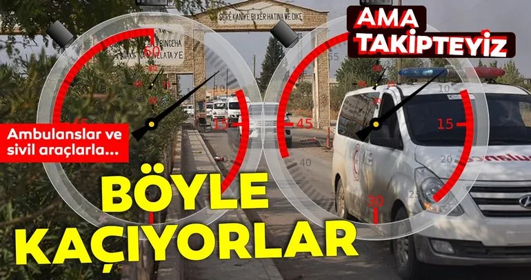 PKK/YPG’liler için geri sayım sürüyor. Teröristler Rasulayn’dan ambulanslar ve sivil araçlarla kaçıyor