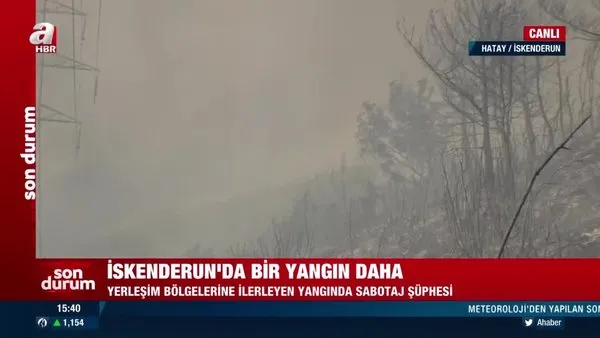 Son dakika: Hatay'ın İskenderun ilçesinde orman yangını çıktı... Yerleşim bölgelerine ilerleyen yangında sabotaj şüphesi! | Video