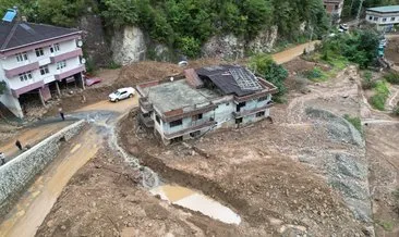 Sel ve heyelandan torunları ile birlikte mağaraya sığınarak kurtuldu #trabzon