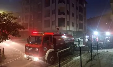 Tekirdağ'da apartmanın otoparkında yangın çıktı #tekirdag