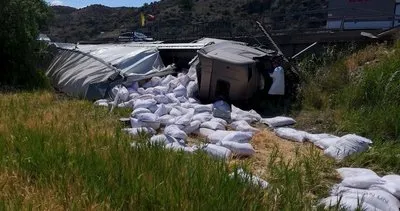 Un yüklü TIR köprüden uçtu, sürücü ağır yaralı #kirikkale