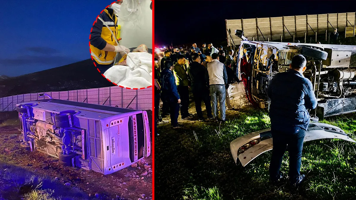 Sivas’ta can pazarı! Taraftarı taşıyan midibüs şarampole devrildi: 25 yaralı! Sivas’ta can pazarı! Taraftarı taşıyan midibüs şarampole devrildi: 25 yaralı!