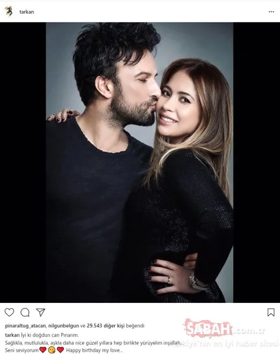 Megastar Tarkan’dan eşi Pınar’a romantik mesaj