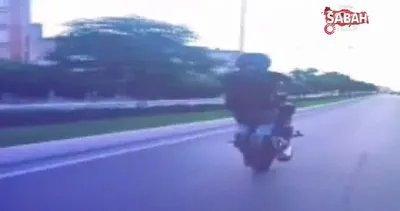 Pendik’te tek teker terörü estiren motosikletli maganda yakalandı