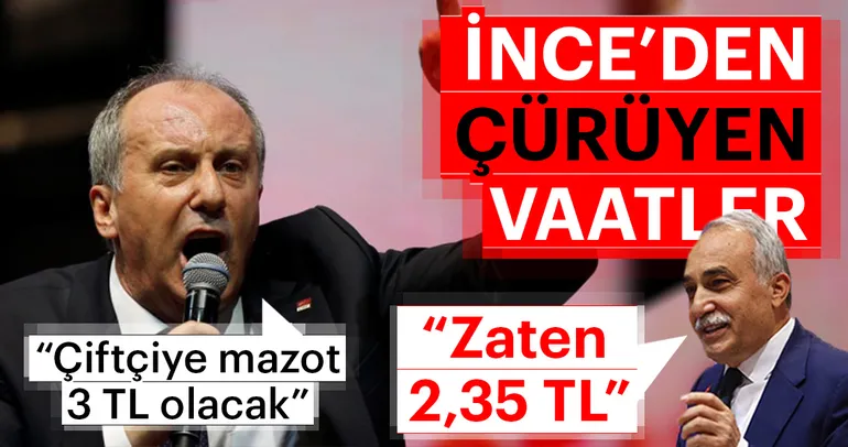 Muharrem İnce’den çürüyen vaatler