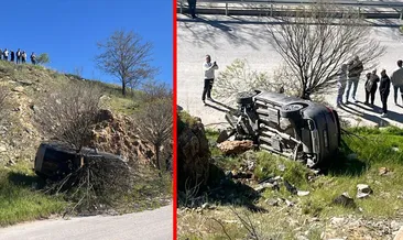 Kütahya’da faciadan dönüldü! Sürücüsüz otomobil metrelerce yükseklikten uçuruma yuvarlandı